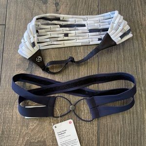 Lululemon wide and cross sweat headbands